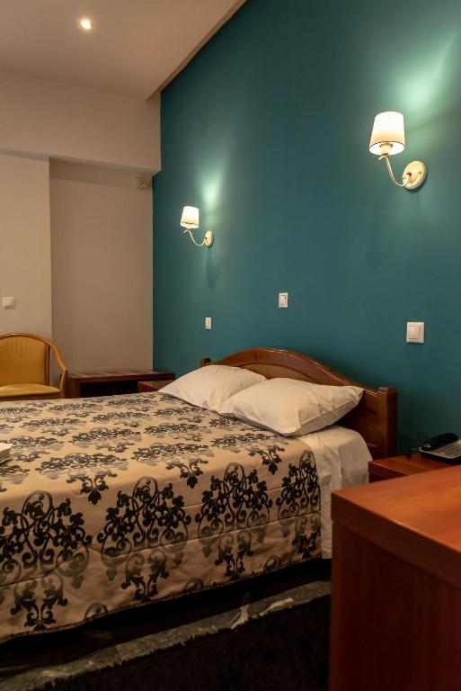 Postel nebo postele na pokoji v ubytování Telis Hotel