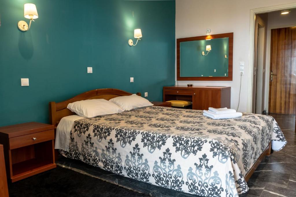 Postel nebo postele na pokoji v ubytování Telis Hotel
