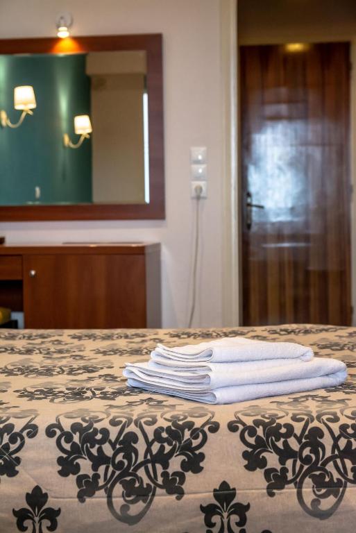 Koupelna v ubytování Telis Hotel