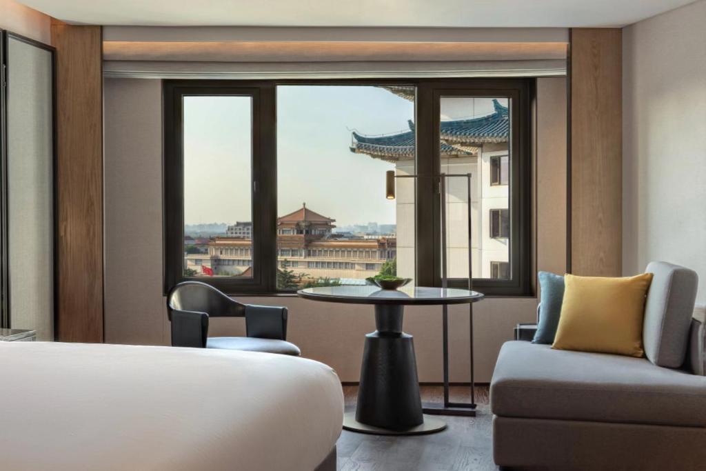 Posezení v ubytování Prime Hotel Beijing Wangfujing