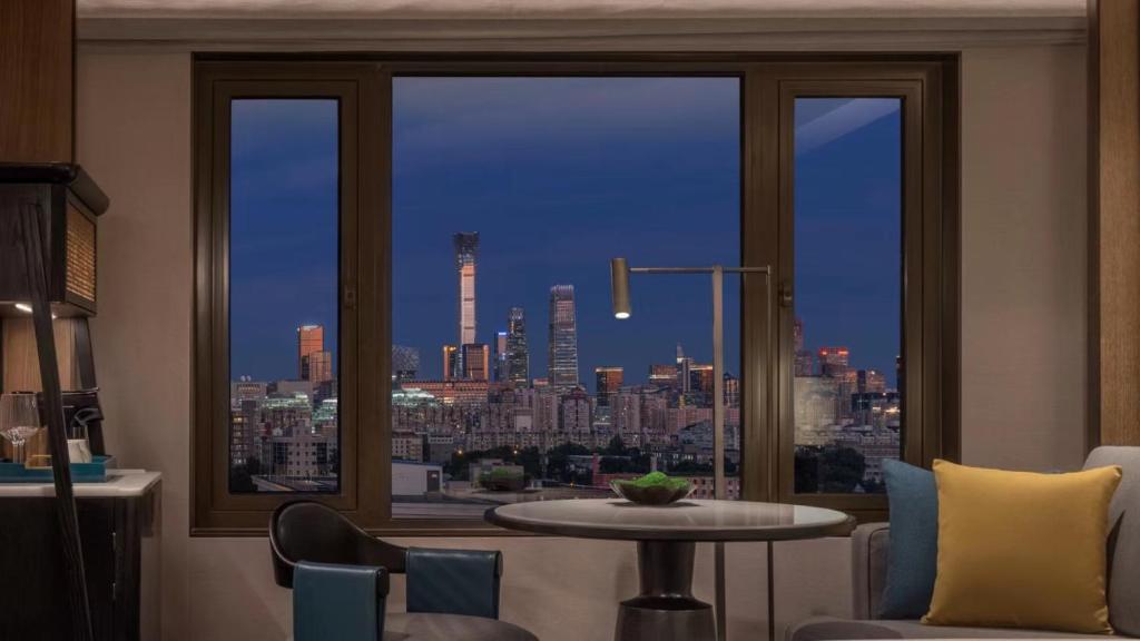 Posezení v ubytování Prime Hotel Beijing Wangfujing