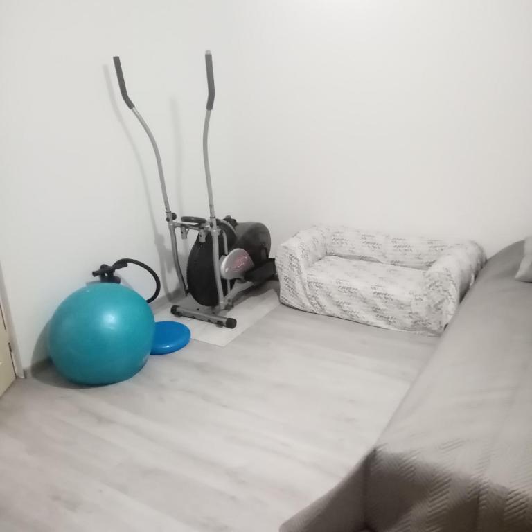 Łóżko lub łóżka w pokoju w obiekcie Apartmán BlueA
