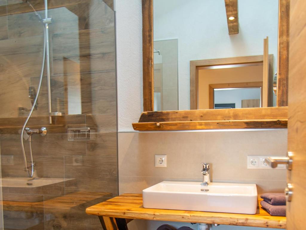 Koupelna v ubytování Gasthof Appartements Gamskar