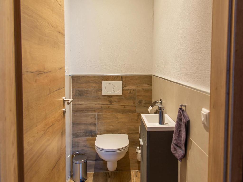 Koupelna v ubytování Gasthof Appartements Gamskar