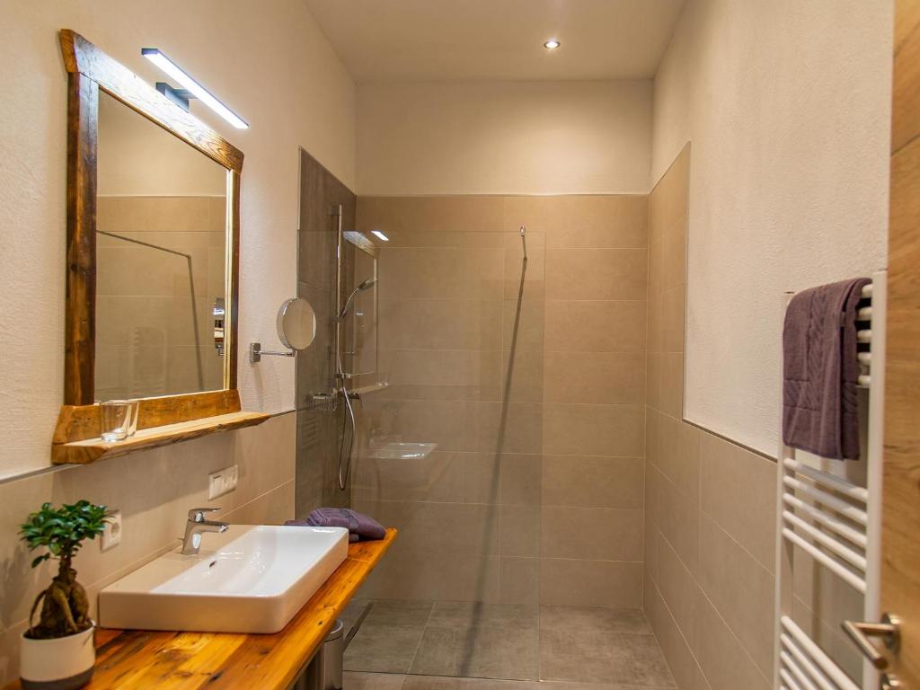 Koupelna v ubytování Gasthof Appartements Gamskar