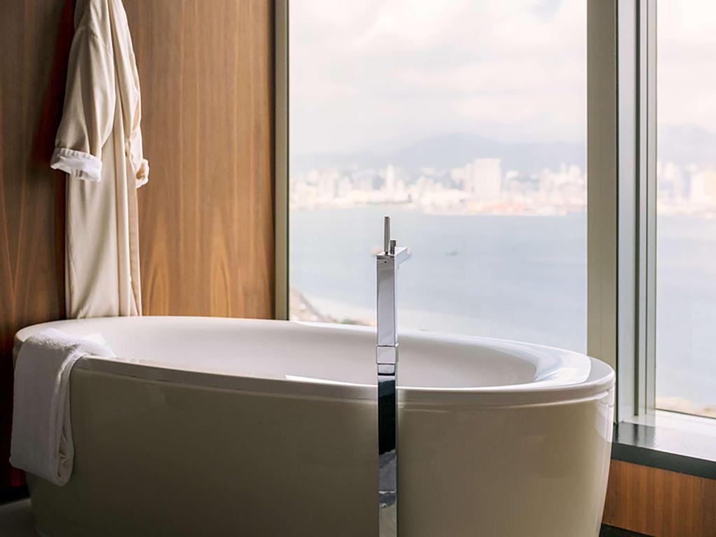 A bathroom at EAST Hong Kong