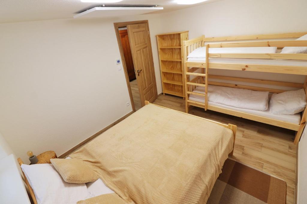Postel nebo postele na pokoji v ubytování Chata Matzo