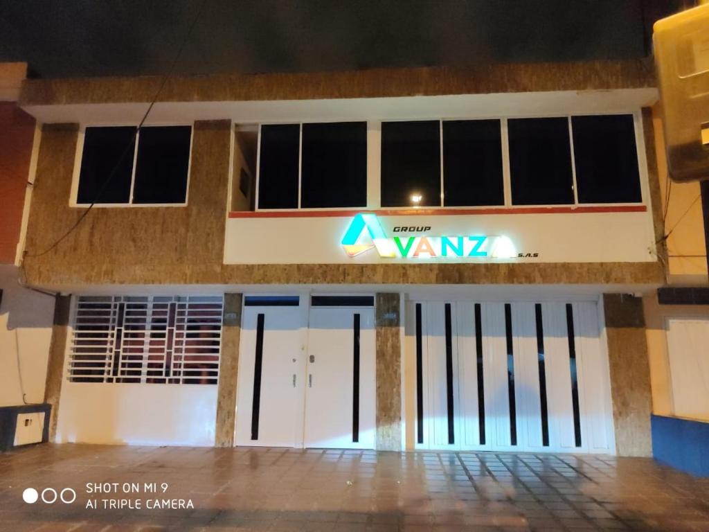 a building with a vawi sign on the front at Hostal Avanza in Cali