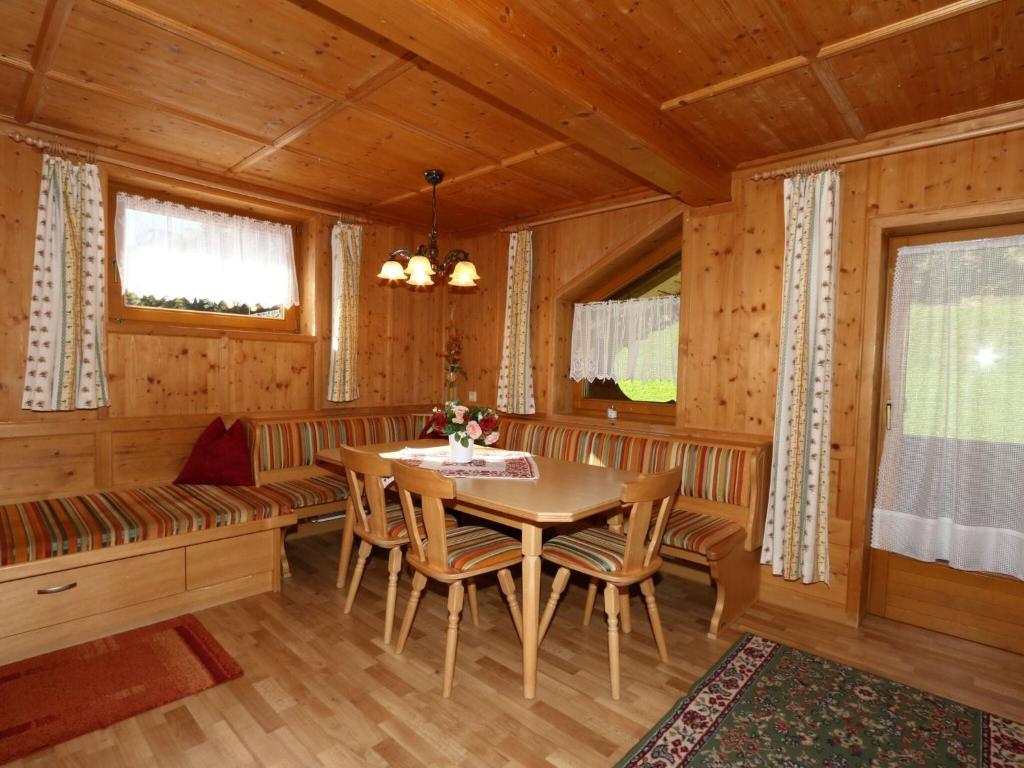 A seating area at Apartment in Mayrhofen in the mountains