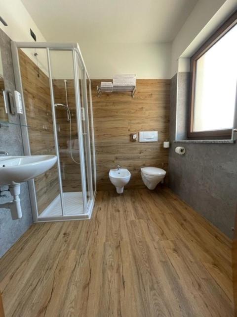Koupelna v ubytování Hotel Rosa Alpina