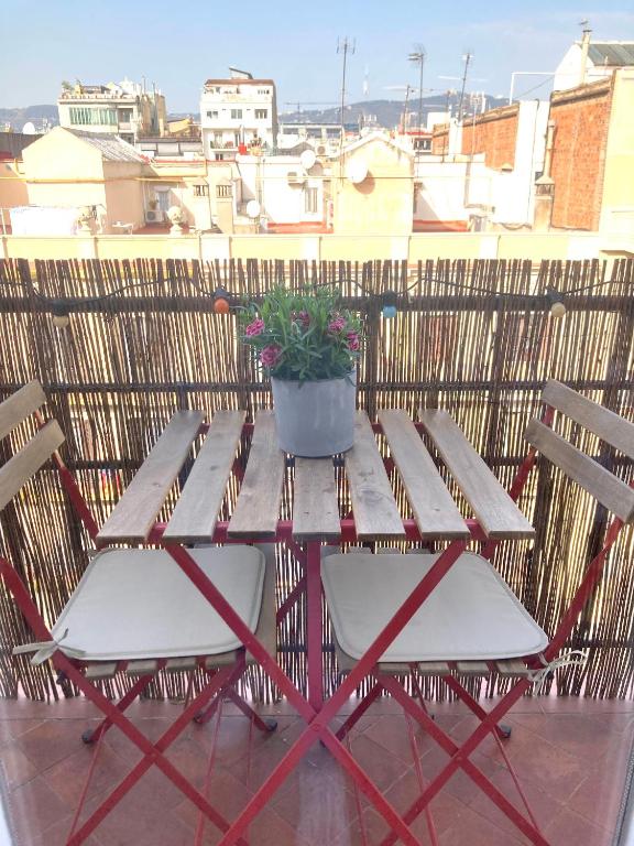Balkón alebo terasa v ubytovaní Charming appartement in the heart of Barcelona