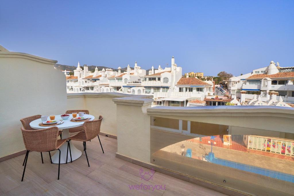 Balkón alebo terasa v ubytovaní weforyou Isla Puerto Marina with PARKING