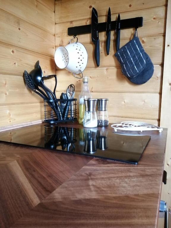 Kuchyň nebo kuchyňský kout v ubytování Skye Coorie Cabin