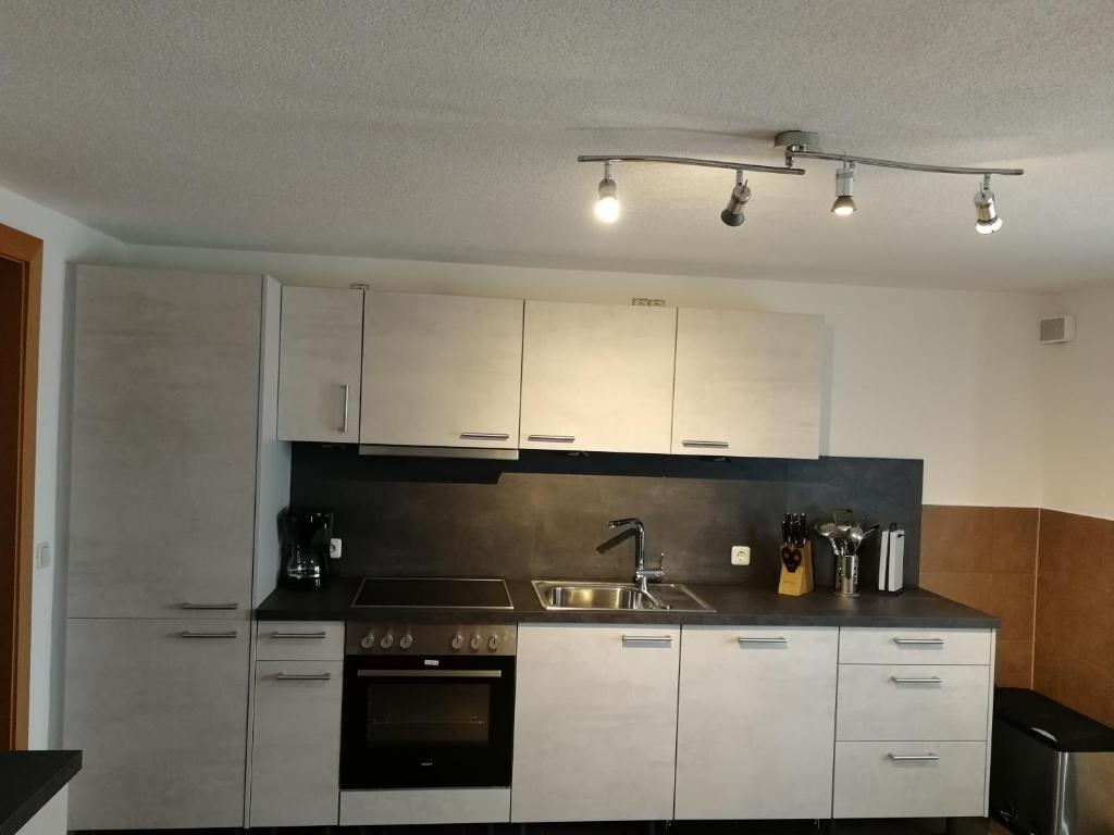 A kitchen or kitchenette at Gästehaus Alberta