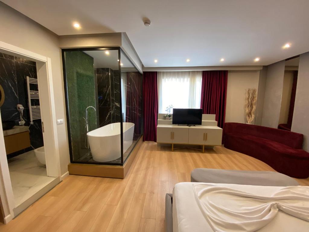 Koupelna v ubytování Hotel Colis