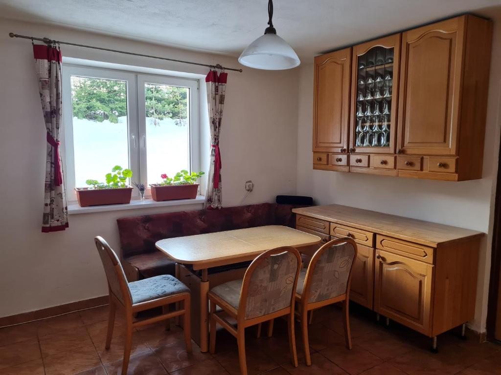 Kuchyň nebo kuchyňský kout v ubytování Starý dom