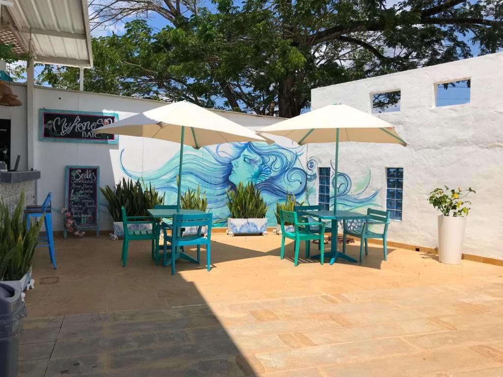 Patio nebo venkovní prostory v ubytování Hotel Aldea Plaza