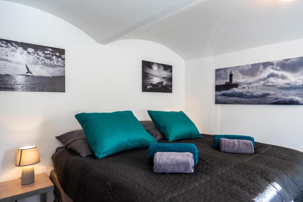 Postel nebo postele na pokoji v ubytování revLIVING Apartments Eggenburg