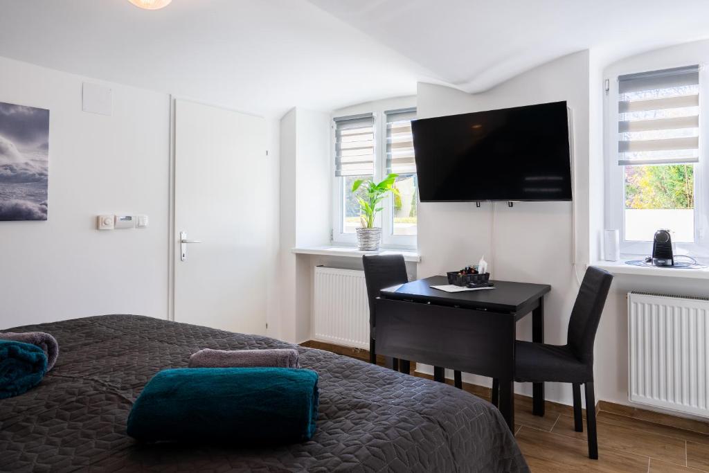 TV a/nebo společenská místnost v ubytování revLIVING Apartments Eggenburg