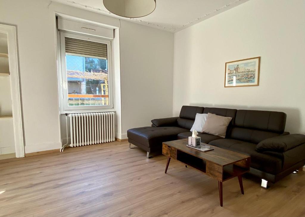 sala de estar con sofá y mesa de centro en Appartement Le lion, en Belfort