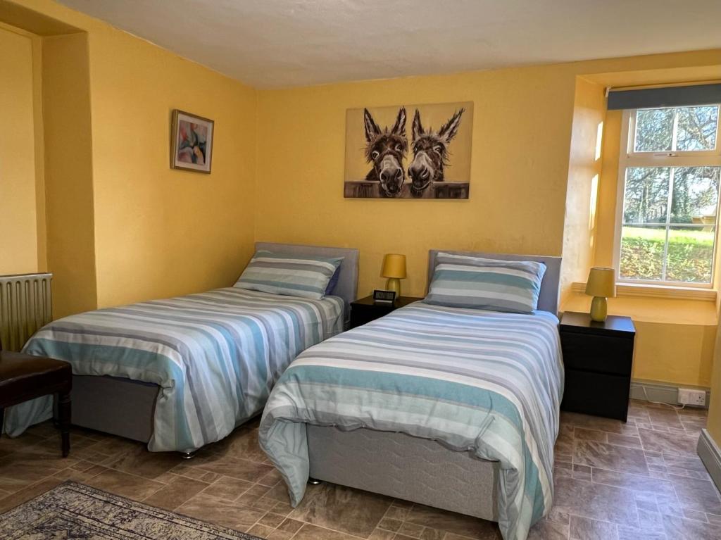 Postel nebo postele na pokoji v ubytování Nore View House