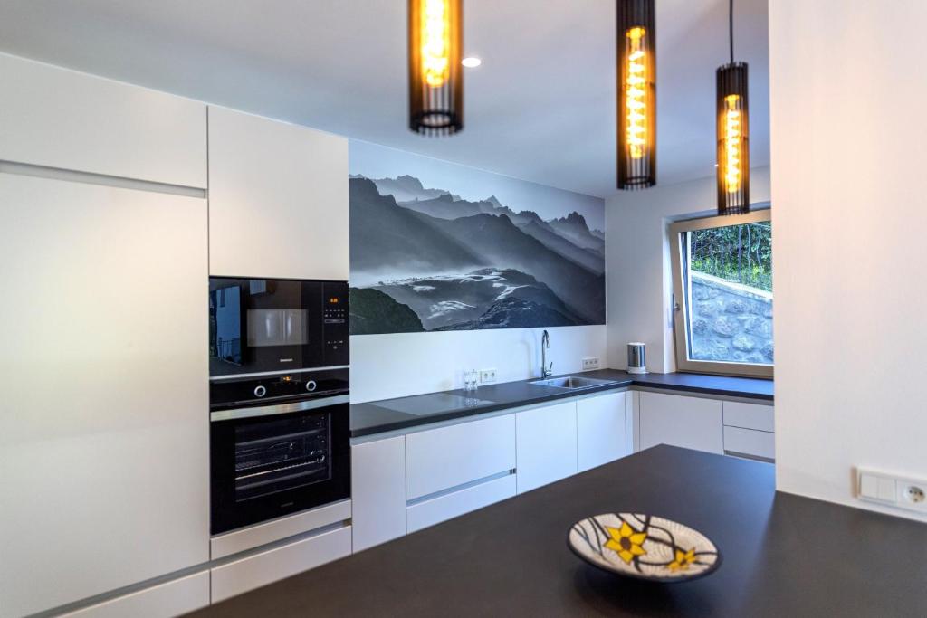 Kuchyň nebo kuchyňský kout v ubytování Apartment Dauru