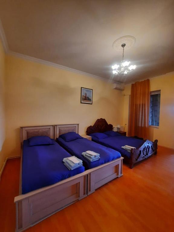 Postel nebo postele na pokoji v ubytování Brothers khutsishvili wine cellar