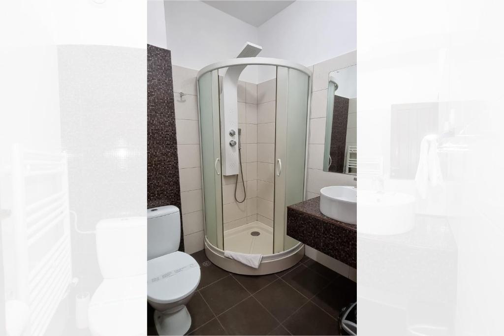 Koupelna v ubytování HOTEL CARPATHIA
