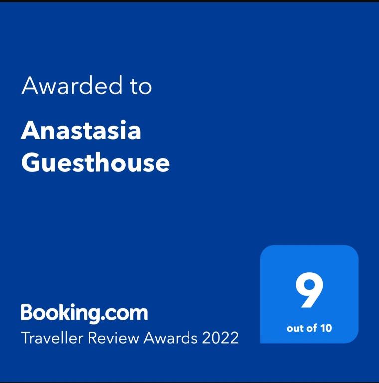 Certifikát, hodnocení, plakát nebo jiný dokument vystavený v ubytování Anastasia Guesthouse