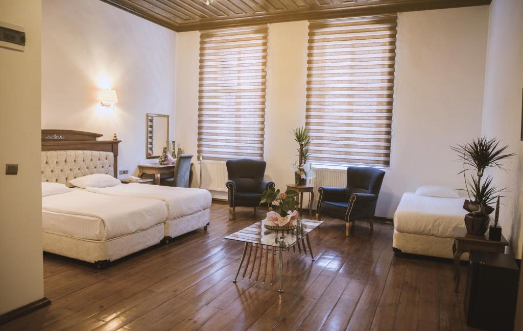 Postel nebo postele na pokoji v ubytování Thrace Konak Hotel & SPA