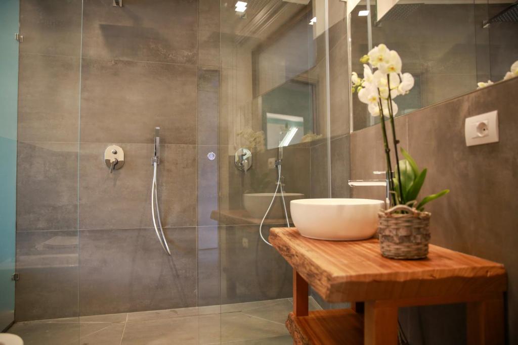 Koupelna v ubytování La Cipressina B&B