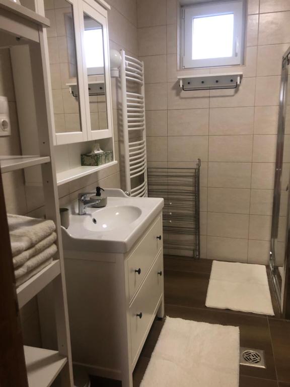 Łazienka w obiekcie Galéria Apartmanház