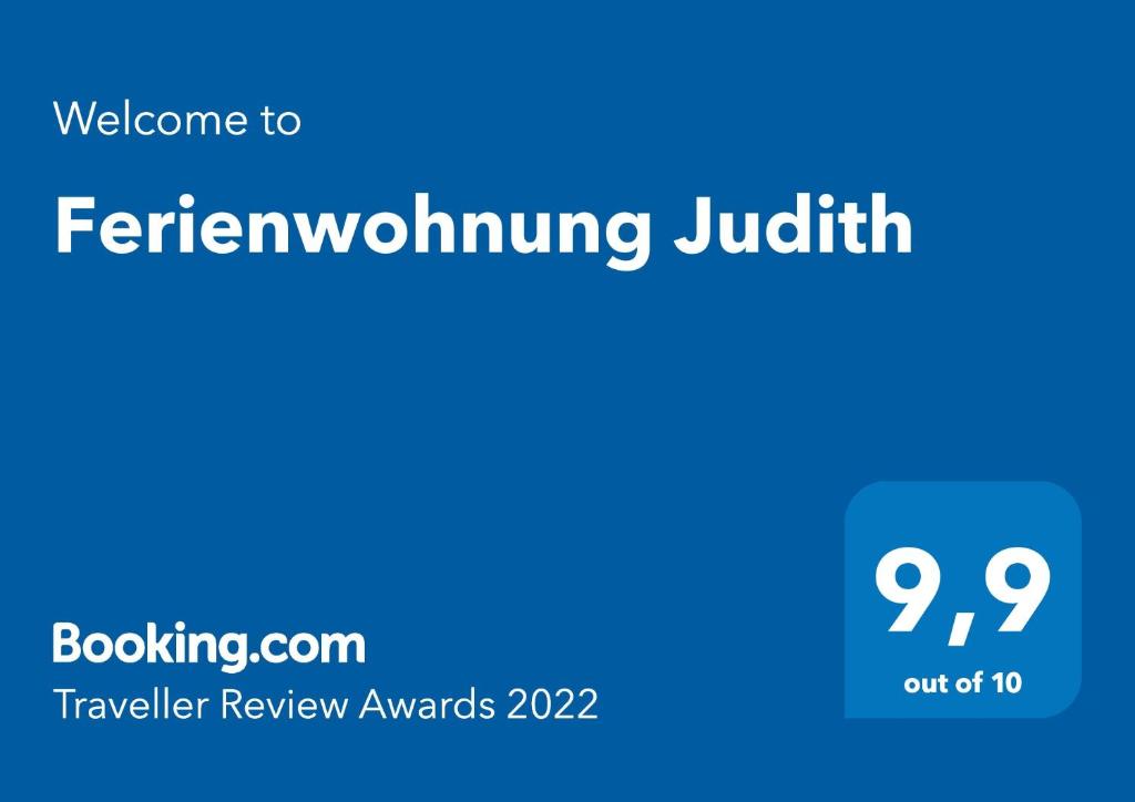 Certifikát, ocenenie alebo iný dokument vystavený v ubytovaní Ferienwohnung Judith