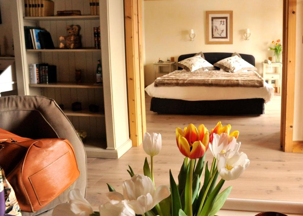 Postel nebo postele na pokoji v ubytování Chalet d'Adrien