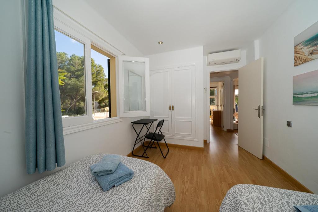 Postel nebo postele na pokoji v ubytování Mieles apartment