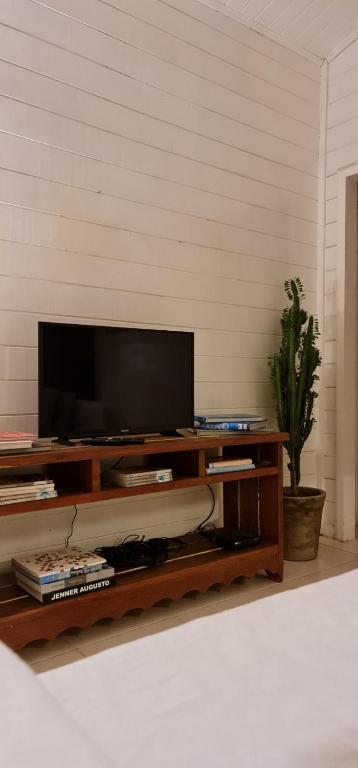 TV a/nebo společenská místnost v ubytování Vila Eco SPA