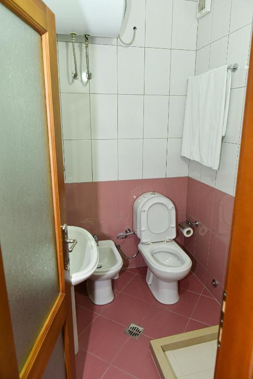 Koupelna v ubytování Hotel Tomorri