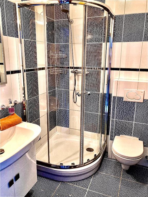 Koupelna v ubytování Apartmány Vojta