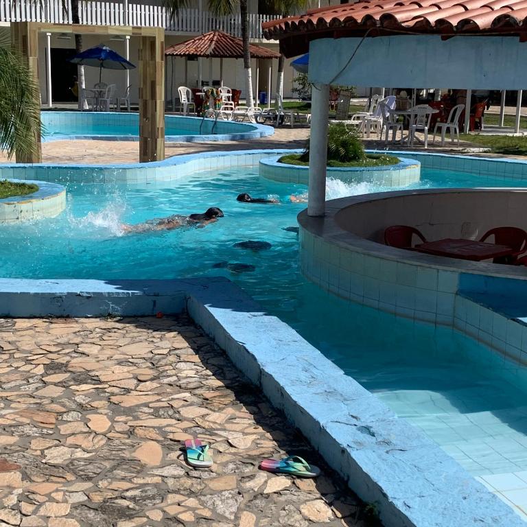 Bazén v ubytování CALDAS PALACE HOTEL JORRO nebo v jeho okolí