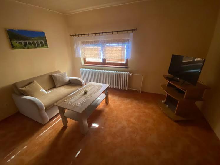 TV a/nebo společenská místnost v ubytování Apartmány Rejdovian