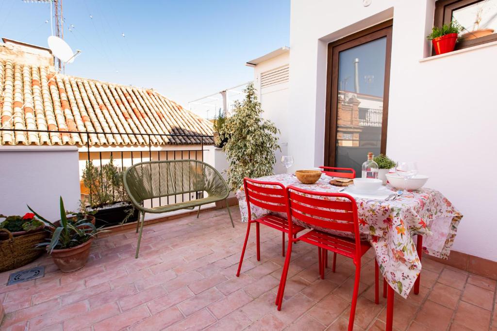 En balkon eller terrasse på HN El Palomar