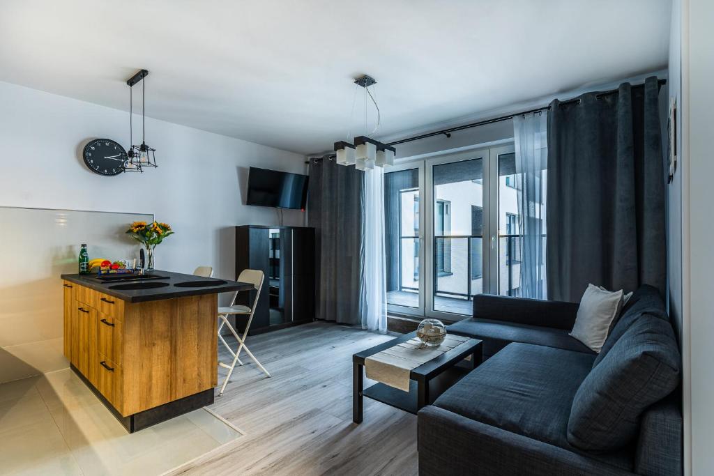 Televízia a/alebo spoločenská miestnosť v ubytovaní Pure Home Apartments - Gwiaździsta