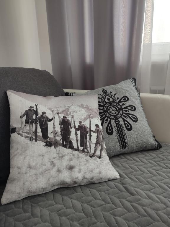 Posteľ alebo postele v izbe v ubytovaní Retrospekcja - Apartament w centrum