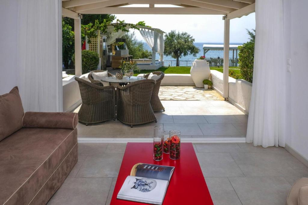 A seating area at Apartment in Elia Beach for 2 Person
