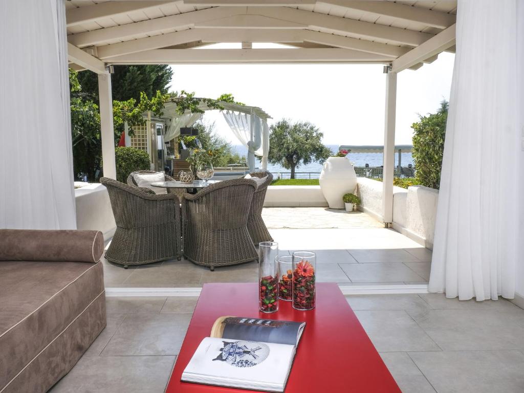A seating area at Apartment in Elia Beach for 2 Person