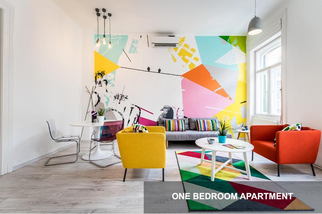 Posedenie v ubytovaní BpR Art of Rainbow Apartments