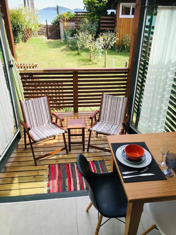 Balkón nebo terasa v ubytování Bangalôs Floripa - Tiny House