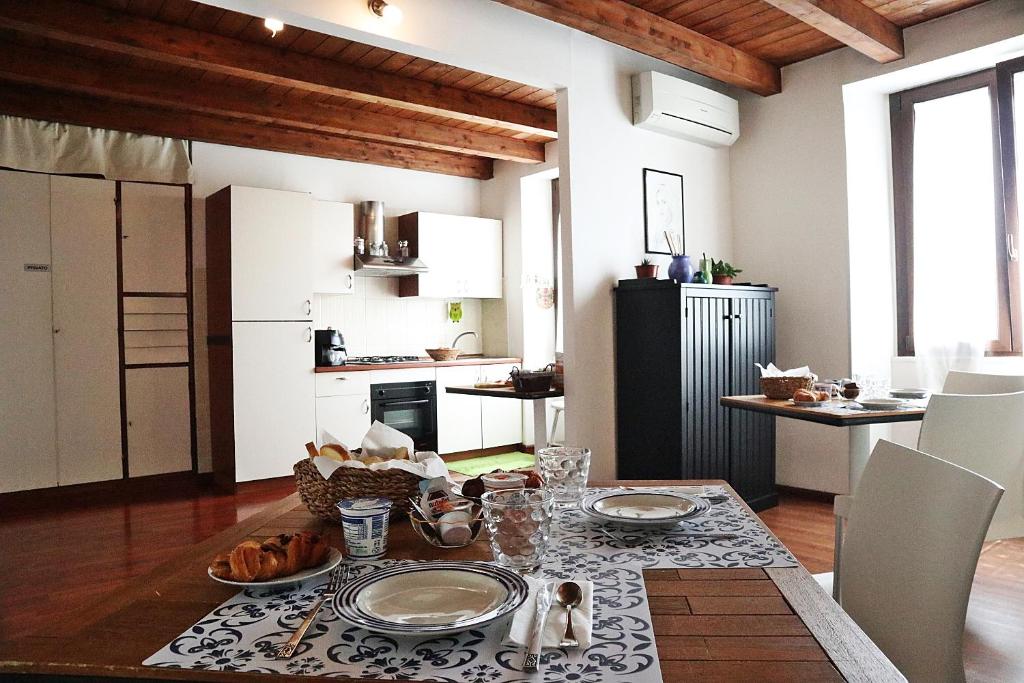 Kuchyň nebo kuchyňský kout v ubytování Cuscino e Cappuccino B&B