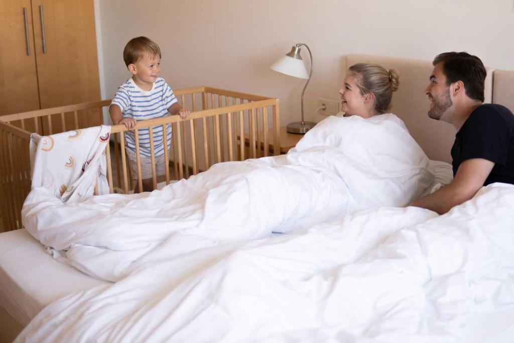 Posteľ alebo postele v izbe v ubytovaní Family XL - Ferienwohnungen
