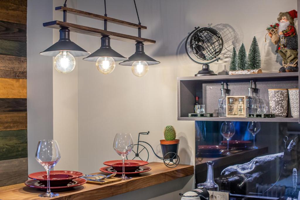 Kuchyň nebo kuchyňský kout v ubytování Apartman_PidžuN